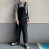 Мужские комбинезоны в гонконгском стиле, летние комбинезоны на подтяжках, корейская версия свободных прямых брюк длиной девять точек с широкими штанинами, супер огненные комбинезоны