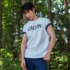 Calvin Klein Футболка с короткими рукавами и принтом радужных букв, дышащая, унисекс, белая J318289YAF
