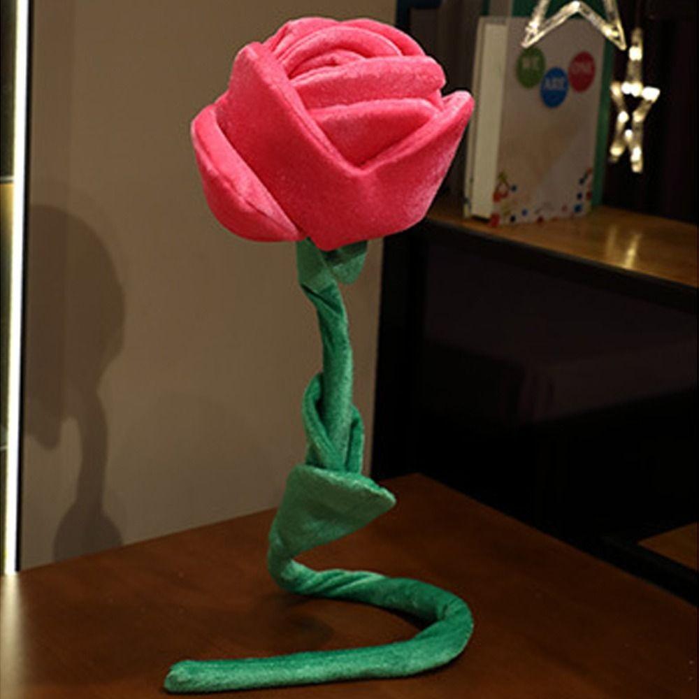Красная ветка искусственного цветка Модная имитация плюшевой розы Для подарка девушке и маме