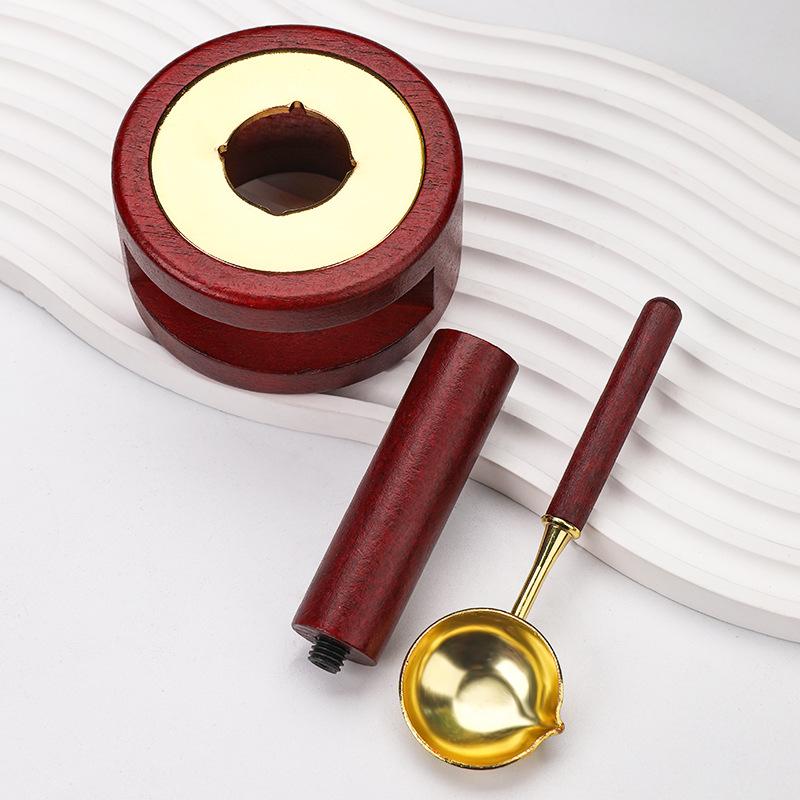 Набор для восковой печати 3 шт./упак. Инструмент для плавильной печи, нагреватель для восковой печати, набор штампов для восковой печати с ложкой для плавления воска для плавления восковой печати