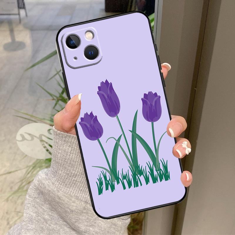 Цветочный весенний чехол с тюльпанами для iPhone 16 Pro Max 15 14 12 11 13 17 Pro Max Plus 12 13 Mini 16e 17 Air Задняя крышка