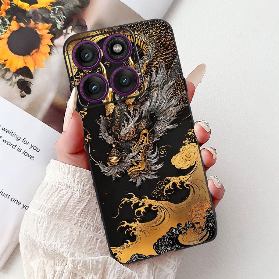 For Cover Motorola Moto Edge 60 Case Moto Edge 60 Pro Phone Cases Cool Dragon Carp Silicon Funda For Moto Edge60 Fusion 60s Capa