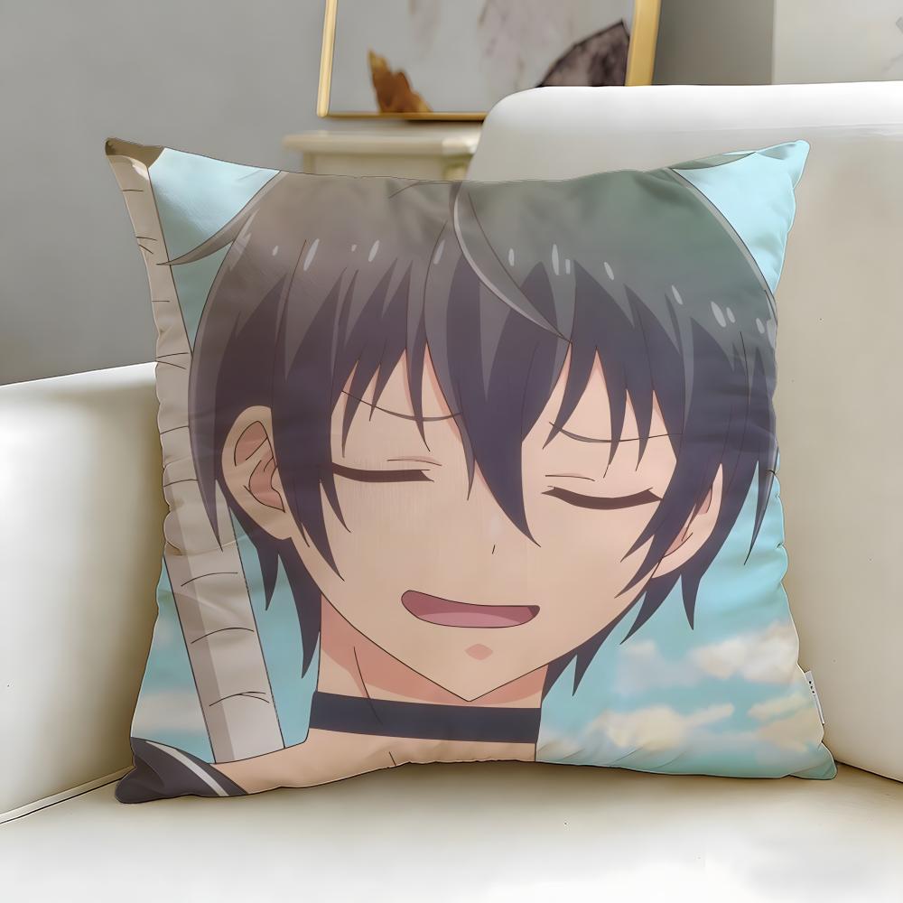 Summoned to Another World for a Second Time Cushion Cover Soft EasyWash Pillow Case Versatile for Couch Bed Travel