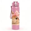 1PC Big Bow Easter Bunny 750ml Color Plastic Sports Water Bottle Leakproof Flip Straw Lid Suitable for Sports Office Home Use