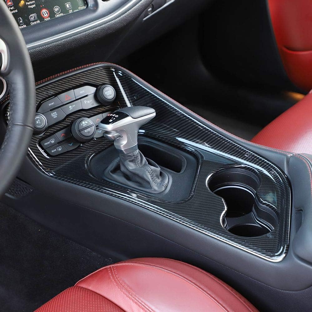 Voodonala For Challenger Gear Shift Shifter Panel Shift Lever Panel Transmission Gear Selector Gearstick Panel Cover Trim Fit For 2015-2025+ Dodge