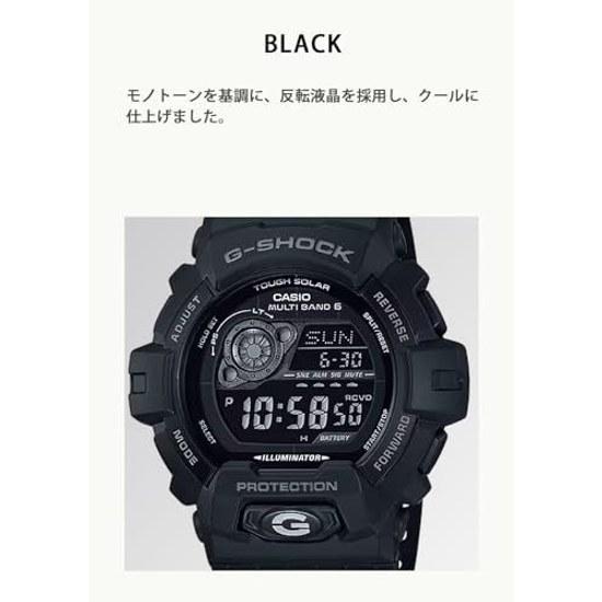Наручные часы Casio G-Shock Радиоуправляемые с питанием от солнечной батареи GW-8900A-1JF Мужские Черные