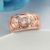 Кольцо с цирконами с покрытием Rose Gold Модное кольцо с индивидуальностью Цвет Золото Темперамент Живой Дизайн