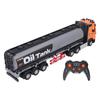 RC Oil Tanker Trailer Toy 9CH Musical Alloy Educational Открывающаяся дверь Дистанционное управление Грузовик Топливо