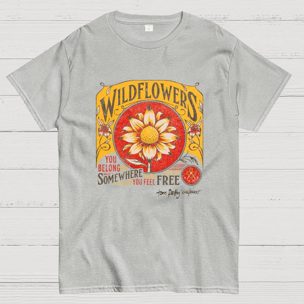 Tom Petty Wildflowers Natural Cotton Casual Cool Loose T-Shirt