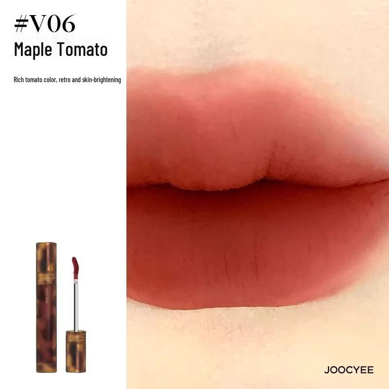 Joocyee Янтарный блеск для губ V05 Корица и Утиное Молоко Чайная Помада - Увлажняющая, Водно-Легкое Покрытие