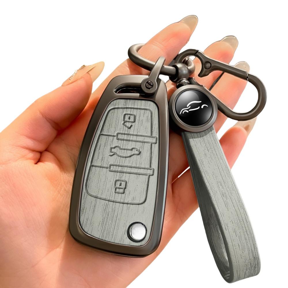 Прочный металлический чехол для автомобильного выкидного ключа, чехол для A1 A3 8P 8L A4 A5 B6 B7 A6 A7 C5 C6 4F Q3 Q5 Q7 Q8 TT S3 S4 S6 RS, аксессуары