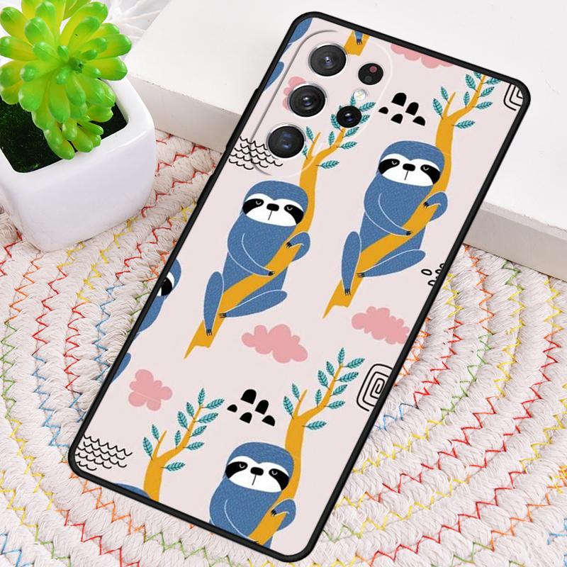 Синий милый ленивец Чехол из ТПУ для телефона Samsung Galaxy note 10 pro S26 S25 S24 S23 S22 Ultra Plus S21 FE S20 Ударопрочный чехол