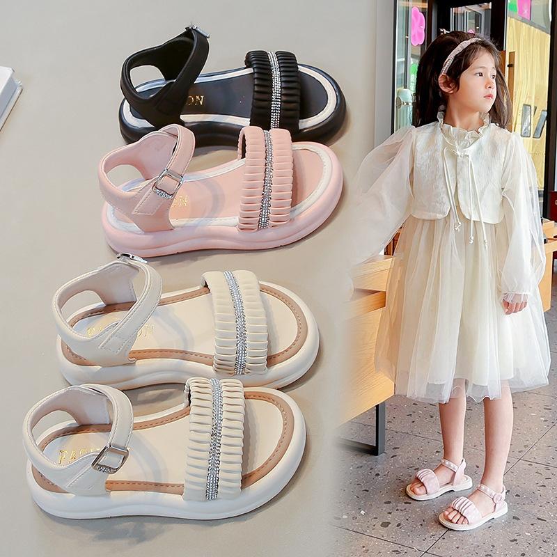 Girls Summer Soft Sole Sandals Casual Beach Princess Shoes Fashionable Children Sandals