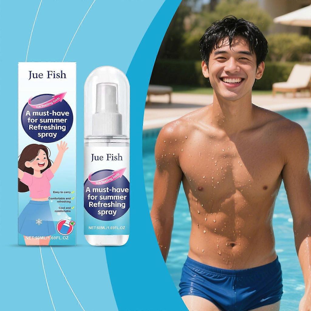 Jue Fish Summer Cooling Spray Portable Outdoor Cooling, Refreshing And Comfortable, Non-Greasy Daily Care Spray