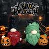 Halloween Gnome Statue Spooky Holding Pumpkin Wizard Zombie Dwarf Figurine Resin Sculpture Home Office Desktop Decoration Ornament