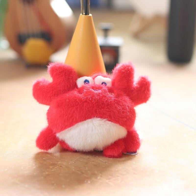 Cute Cute Marine Animal Jellyfish Pendant Plush Toy Doll Crab Lobster Keychain Bag Hanging Decoration
