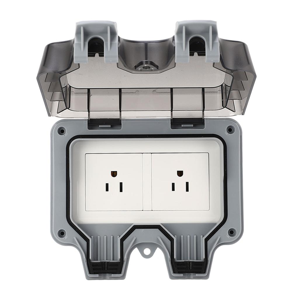 Наружная водонепроницаемая настенная розетка IP66 с 2 розетками, водонепроницаемая зарядная розетка 15A