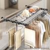 Punch-Free Folding Clothes Drying Rack for Indoor & Balcony Use