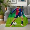 1pc Dynamic Football Portrait Flannel Blanket,Ultra Soft Warm Plush Throw for Home Bedroom Bed Sofa Cover Office Travel Picnic. MT071051