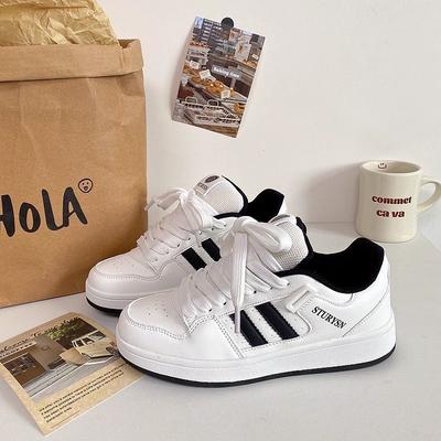 Хлебные туфли Гонконгский стиль нишевый дизайн кеды женские ins тренд 2025 осень новые интернет-знаменитость универсальные повседневные белые туфли