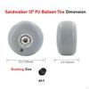 Balloon Wheels, 12 Inch, Inflatable Tires for Beach And Fishing Carts