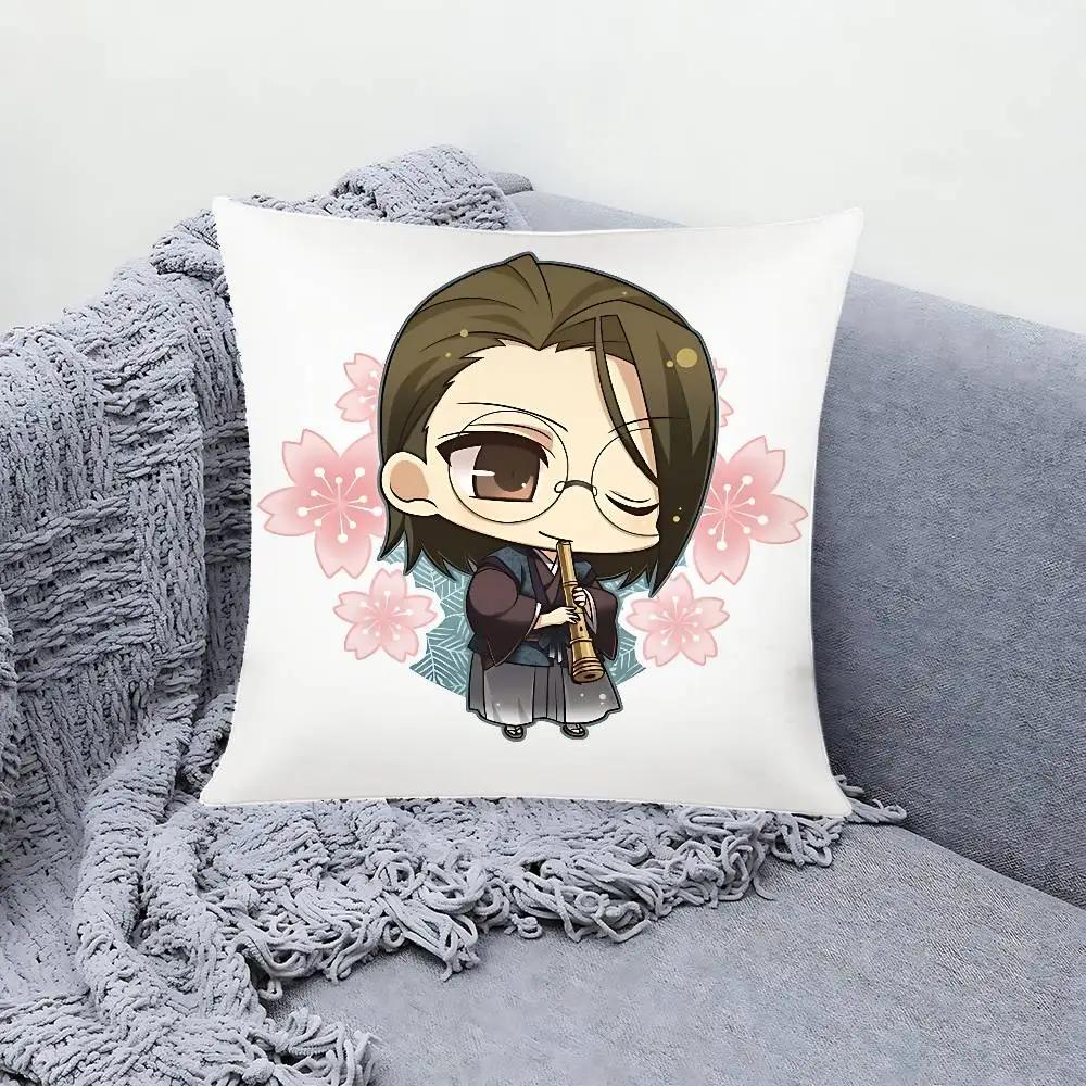 Аниме Hakuoki Наволочка Чехол для подушки Мягкий Милый Наволочка для диванной подушки Для автомобиля Наволочка Полиэстер с молнией