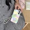 For iPhone 16 Case IMD 3D Butterfly Design TPU Phone Case with Beaded Strap