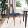 Seat Cushions 4 pcs Blue 40 x 40 x 3 cm Fabric