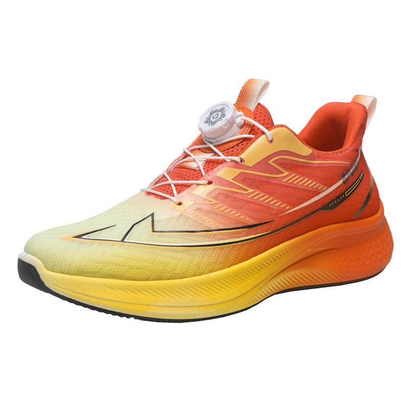 Мужские летние кроссовки для бега, новая модель 2025 года, дышащие, повседневные, сетчатые, модные мужские кроссовки с вращающейся кнопкой