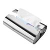 Stainless Steel Tissue Box, with Irregular Wavy Grooves Design, Smooth Paper Extraction Waterproof Tissue Holder for Kitchen