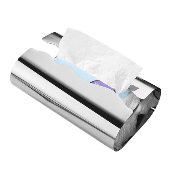 Stainless Steel Tissue Box, with Irregular Wavy Grooves Design, Smooth Paper Extraction Waterproof Tissue Holder for Kitchen