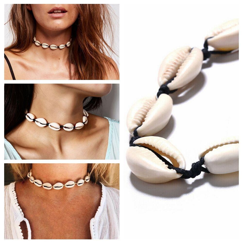 Женские украшения Bohemia Choker Fashion Natural Boho Braided Handmade Cowrie Shell Shell