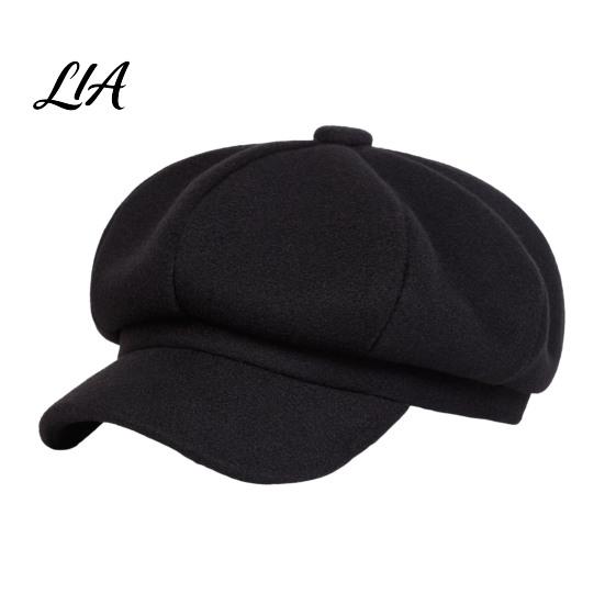Chic Daily Wear Hat Women Newsboy Hat, Winter Warm Pageboy Beret Cap, Wool Vintage Style Painter Baker Cabbie for Fall Winter, Casual Street