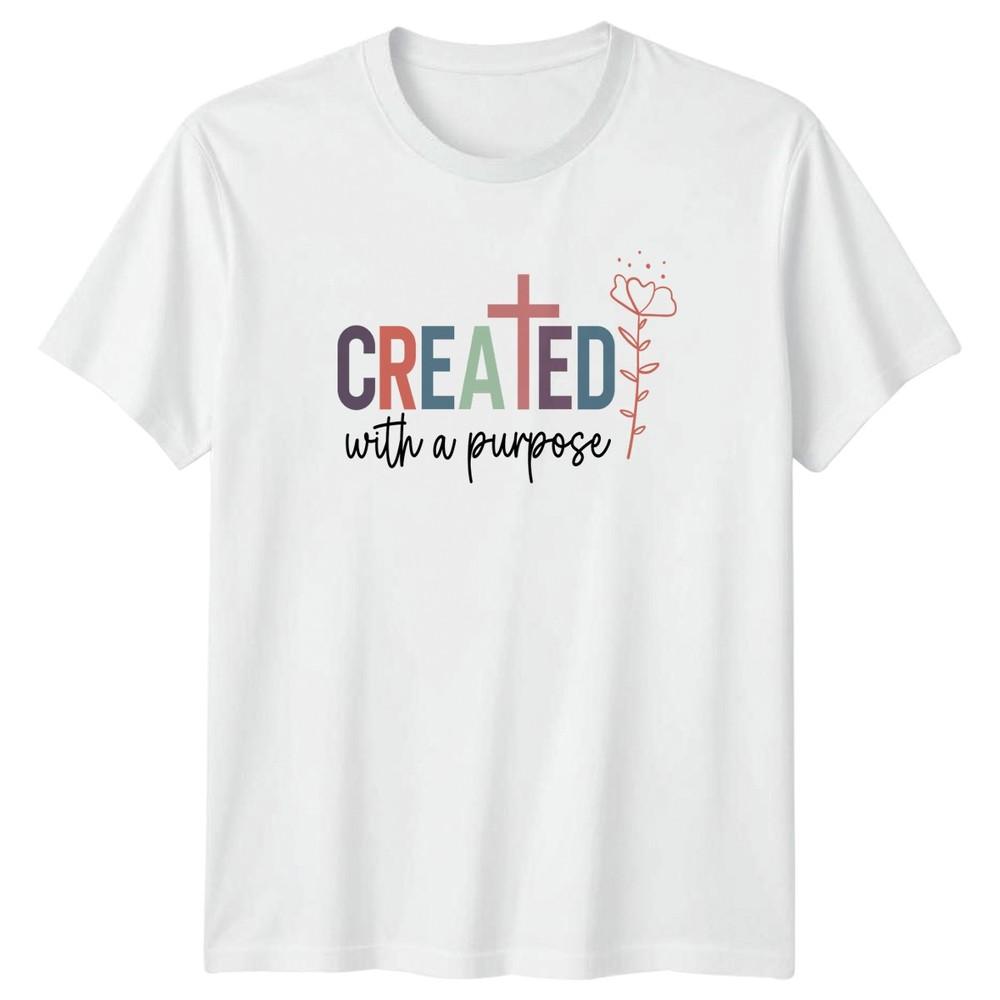 Created With A Purpose Unisexs TShirt Christian Inspirational Faith