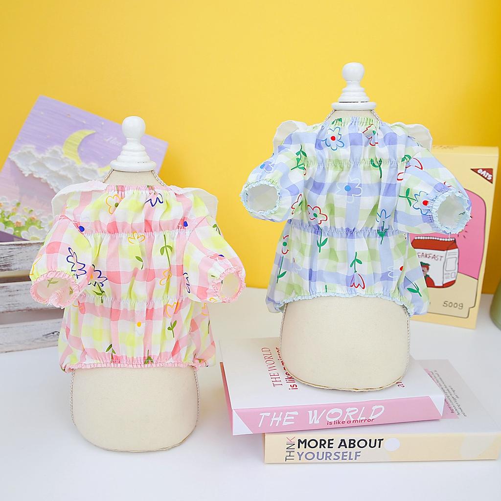 2023 Spring and Summer Dog Skirt Pet Clothes Installed Teddy Schnauzer Small Dog Bichon Fresh Field Skirt Wholesale Pet Clothes