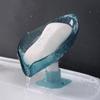 Leaf-shaped Soap Box Drain Soap Box Bathroom Shower Soap Box Sponge Soap Holder Storage Tray Bathroom Supplies Bathroom Tools