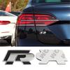AABKX1 3D Metal R Rline Logo Badge Sticker Car Front Grille Trunk Emblem Stickers For Volkswagen VW Polo Golf Polo CADDY Beetle Jetta R