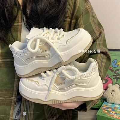 Женские новые весенне-осенние повседневные кеды на платформе с увеличением роста, универсальная спортивная обувь, женские инс