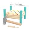 Wood Knock Nails Tool Toy Montessori Baby Hammer Hit Wooden Toys  Hand-eye Coordination