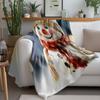 Tuniu Cute Snowman Christmas Blanket for Sofa Bed Living Room Bedroom Decoration Gift