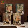 B6 Vintage European-Style Relief Notebook Three-Dimensional Hot-Stamped, Full Color Art, Ideal for Journaling and Gifting