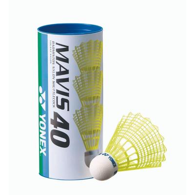 YONEX 40CBP Нейлон Бадминтон Средний [Продается поштучно] "Mavis Yellow, 3 штуки" Волан,