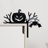 Наклейка на дверь на Хэллоуин, акриловая летучая мышь, тыква, настенная наклейка на дверь на Хэллоуин, угловая рамка, знак, украшение для дома для дверного настенного выключателя