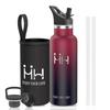 HAPPDA Water Stainless Vacuum Wide Carbonated Drink Easy To with Juice Easy To Perfect for Outdoor and Children Bottle, 500ml, Steel, Insulated,