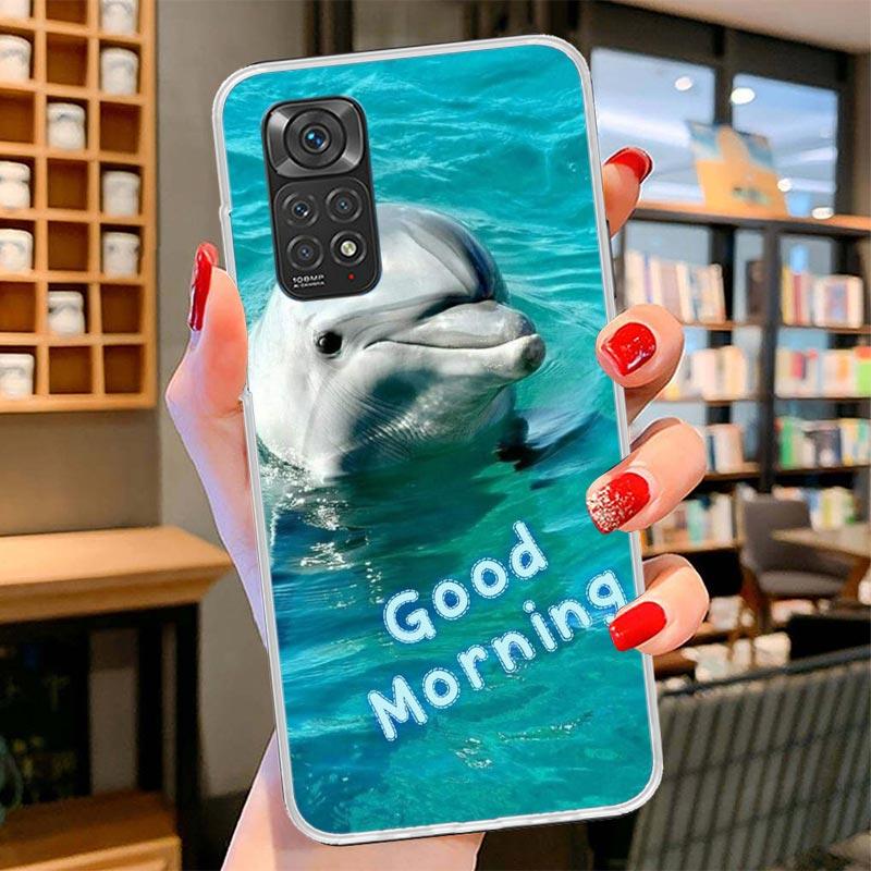 Чехол для телефона с милым дельфином, животным океана, для Xiaomi Redmi Note 15 14 13 12 11 10 Pro Plus 14S 12S 11S 11T 11E 10S, мягкие Fundas