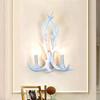 Wooden Feeling Resin Decorative LED Wall Light Lamp Sconce Deer Horn Antler Retro White Deer Wall Lamp Light LED Tree Branch