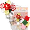 Takagi Fiber Panami Tsumami Zaiku Handmade Lovely Kanzashi Hair Crafts LH456 Kit, Ornament, Materials, Accessories, (Red)