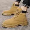 Autumn High-top Lace-up Small Yellow Boots New Fashion Trend Martin Boots Men's Retro Casual Tooling Boots RW2279
