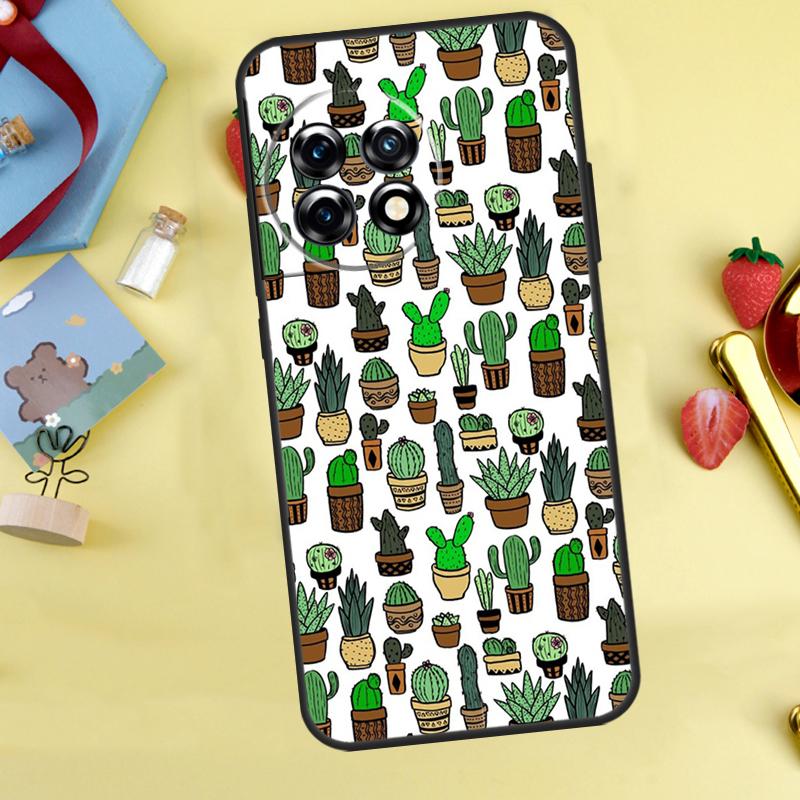 Cactus Succulent Case For OnePlus 13R 12R 13T 15 13 12 11 10 9 10R 10T 8T Nord 5 CE 4 2 3 Lite N20 N30 Cover