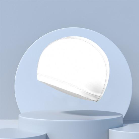 Шапочка для плавания Сверхмягкая Высокоэластичная Водонепроницаемая Однотонная Нескользящий дизайн Искусственная кожа